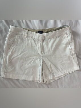 J. Crew White Cotton Chino Bermuda Shorts